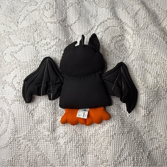 VINTAGE WALLACE BERRIE BLACK ORANGE HAPPY HALLOWEEN BORIS BAT PLUSH CIRCA 1982 - Picture 3 of 5